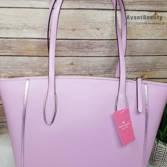 Kate Spade Kali Quartz Pink Large Tote Leather New - Picture 8 of 15